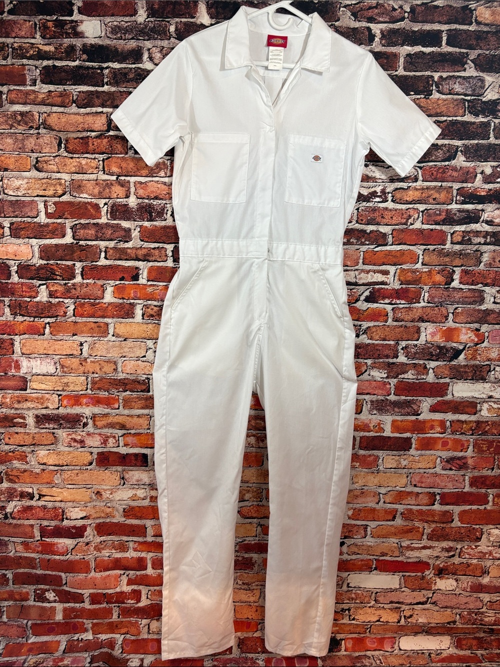 Dickies Women’s Flex Cooling Short-Sleeve White Utility Coveralls Artist M